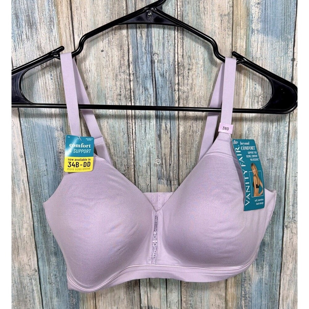 Vanity Fair Bra Size 38D Whimsililac Purple Beauty Back Underwire 72282 NWT